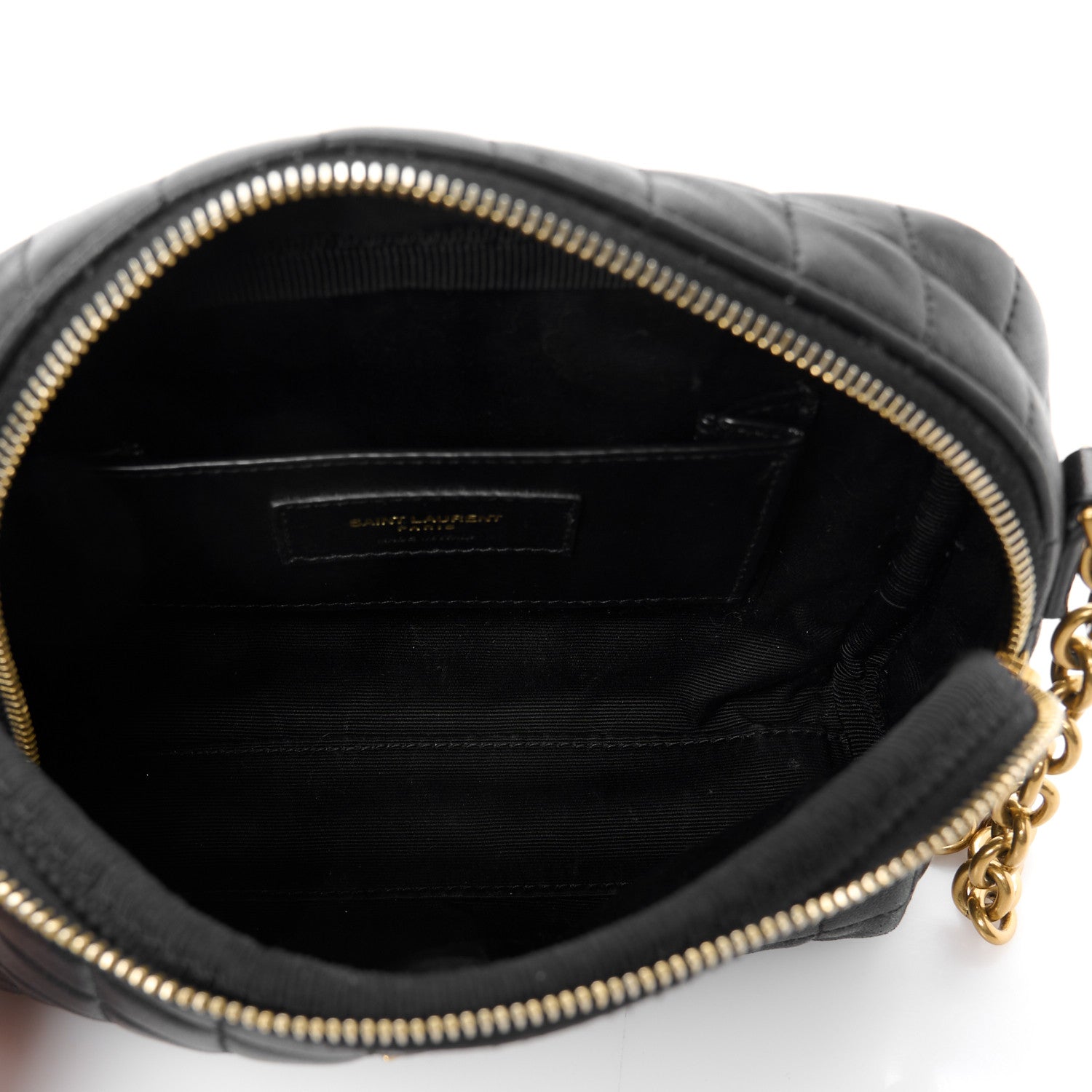 Saint Laurent Lambskin Carre Quilted Cassandre Mini Camera Bag Black 5 of 10