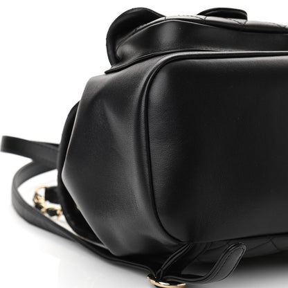 Chanel Lambskin Quilted Small Duma Drawstring Backpack Black 9 of 11