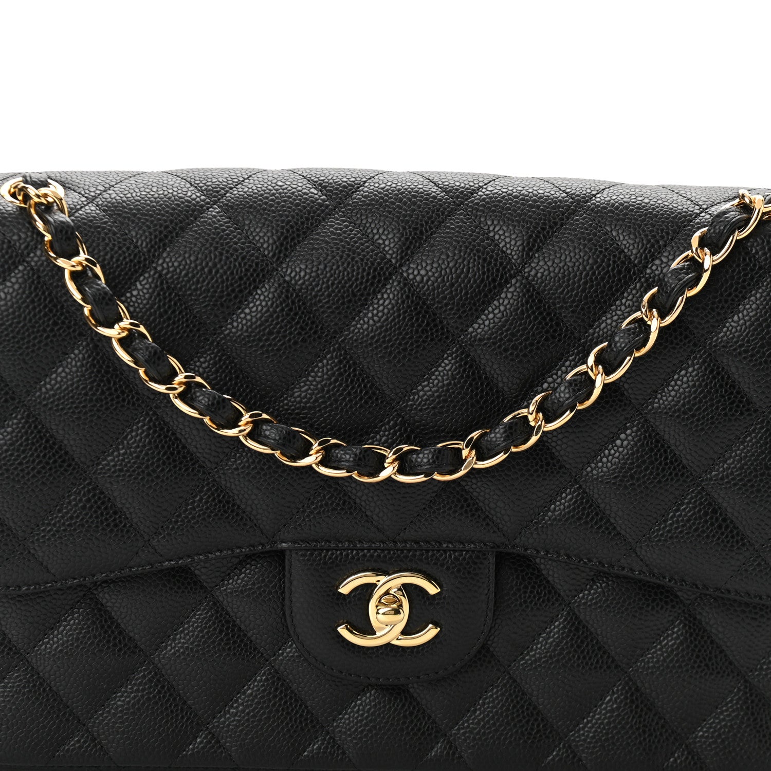 Chanel Caviar Quilted Jumbo Double Flap Black 8 of 10