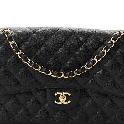 Chanel Caviar Quilted Jumbo Double Flap Black 8 of 10