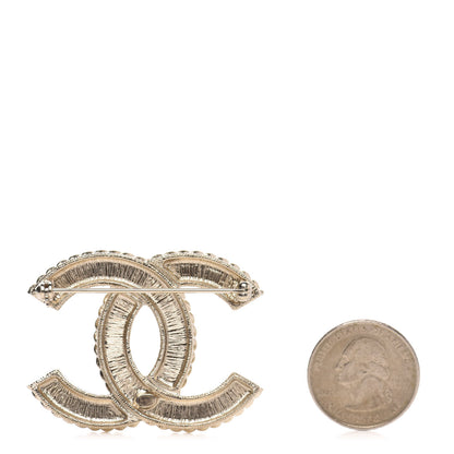 Chanel Pearl Crystal April In Paris CC Brooch Gold 2 of 3