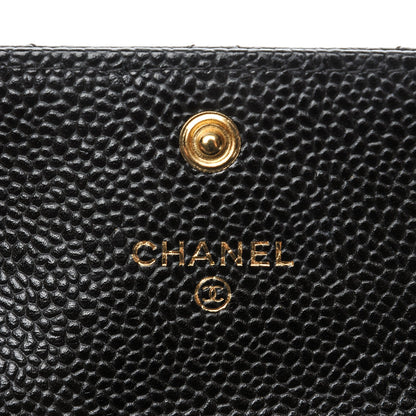 Chanel Caviar Quilted Flap Card Holder Black 6 of 9