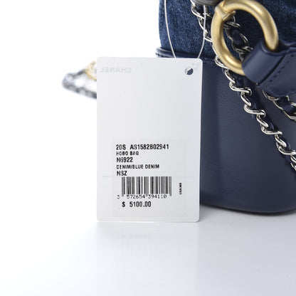 Chanel Denim Calfskin Small Gabrielle Hobo Blue 12 of 12