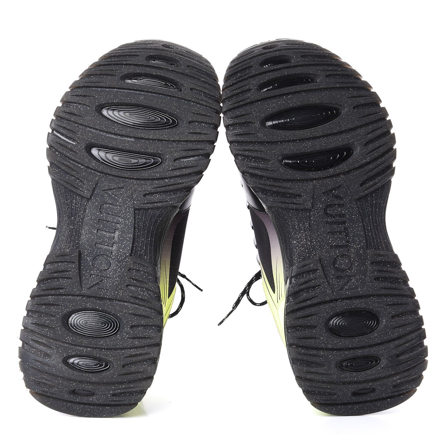 Louis Vuitton Calfskin Run Away Pulse Sneakers 7 Black Yellow 6 of 11