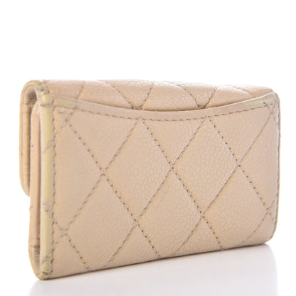 Chanel Caviar Quilted 6 Key Holder Beige 3 of 9