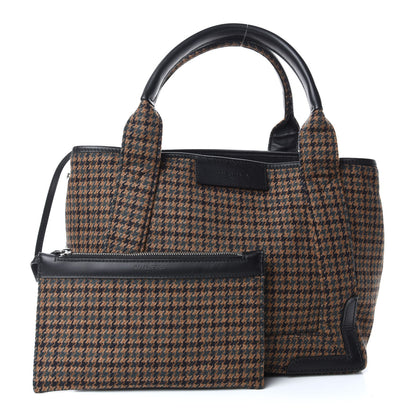 Balenciaga Wool Houndstooth S Navy Cabas 1 of 9