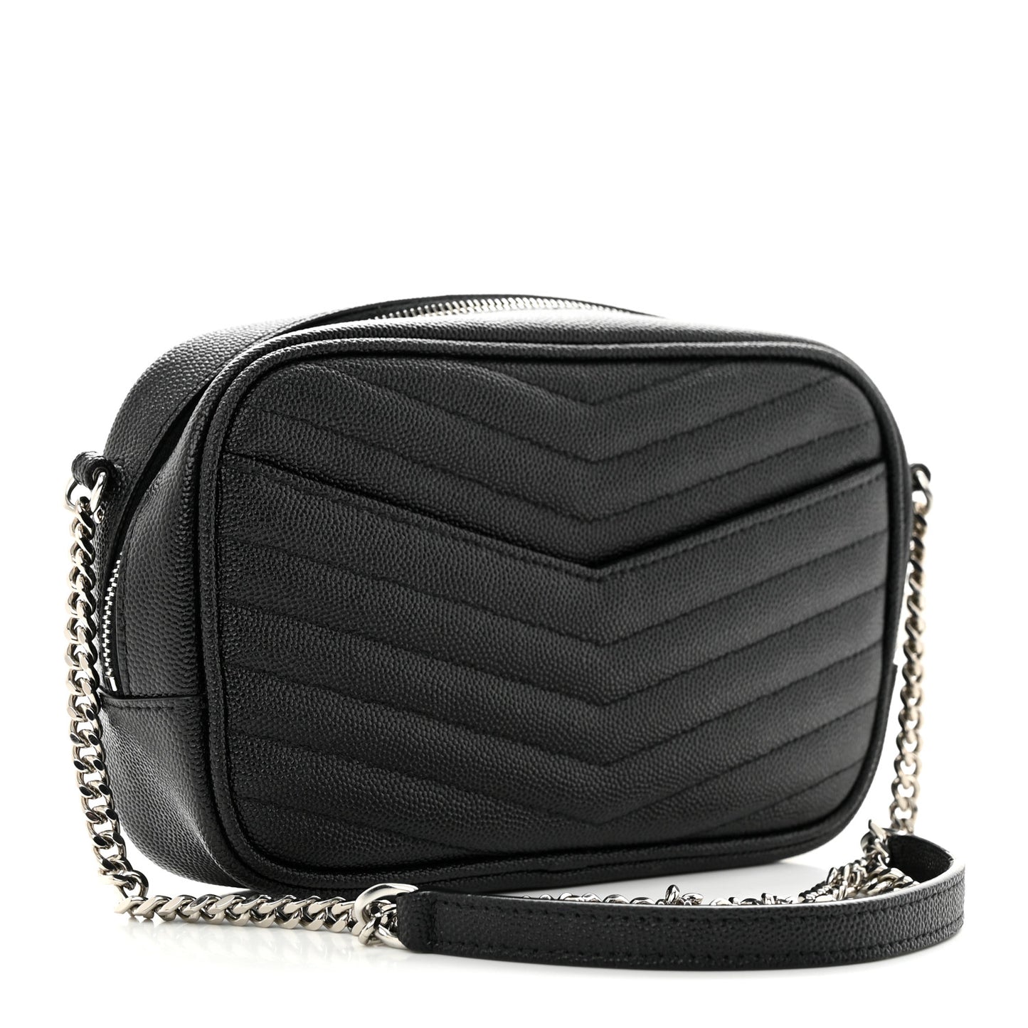 Grain De Poudre Matelasse Monogram Mini Lou Camera Bag Black