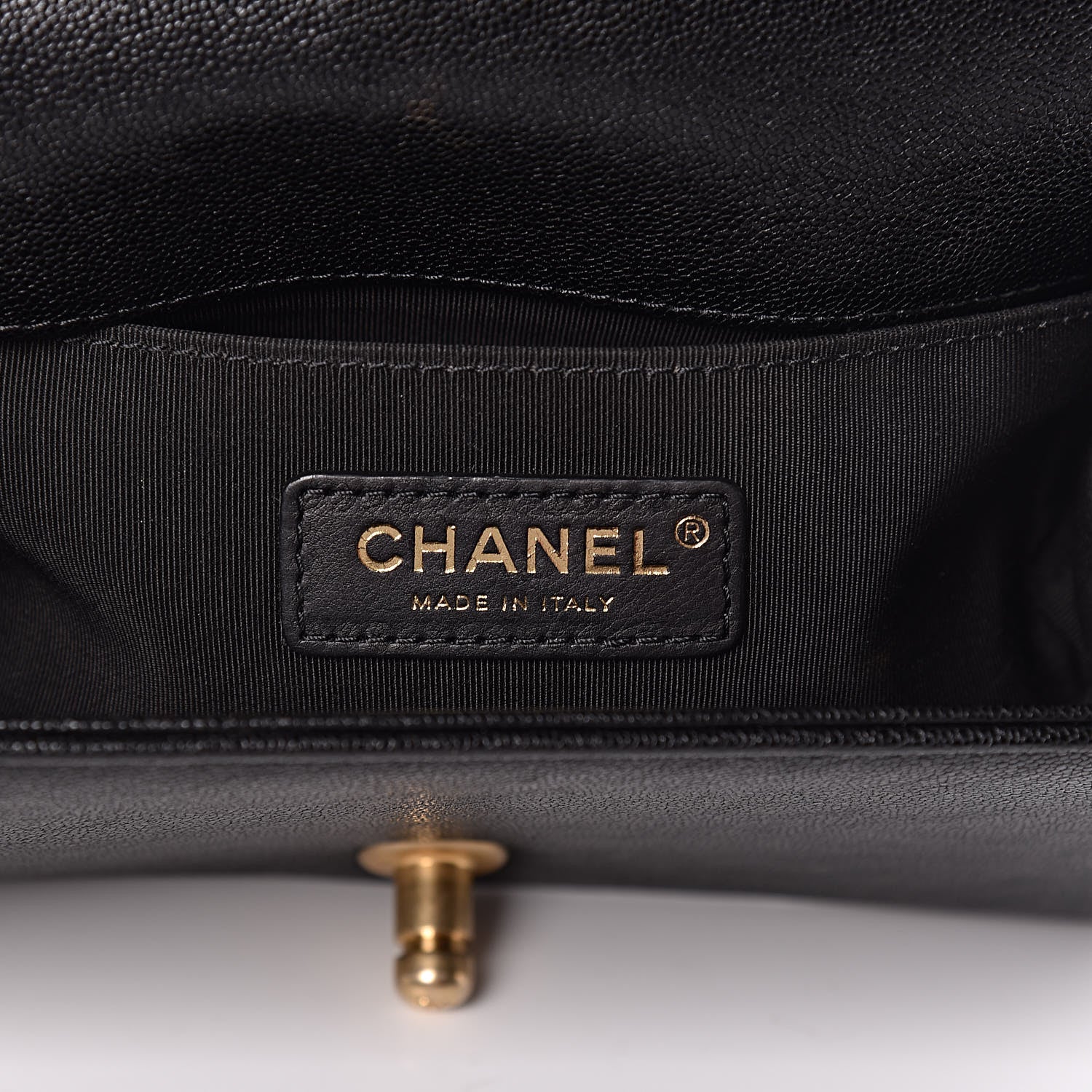 Chanel Caviar Chevron Quilted Small Boy Flap Black 6 of 12