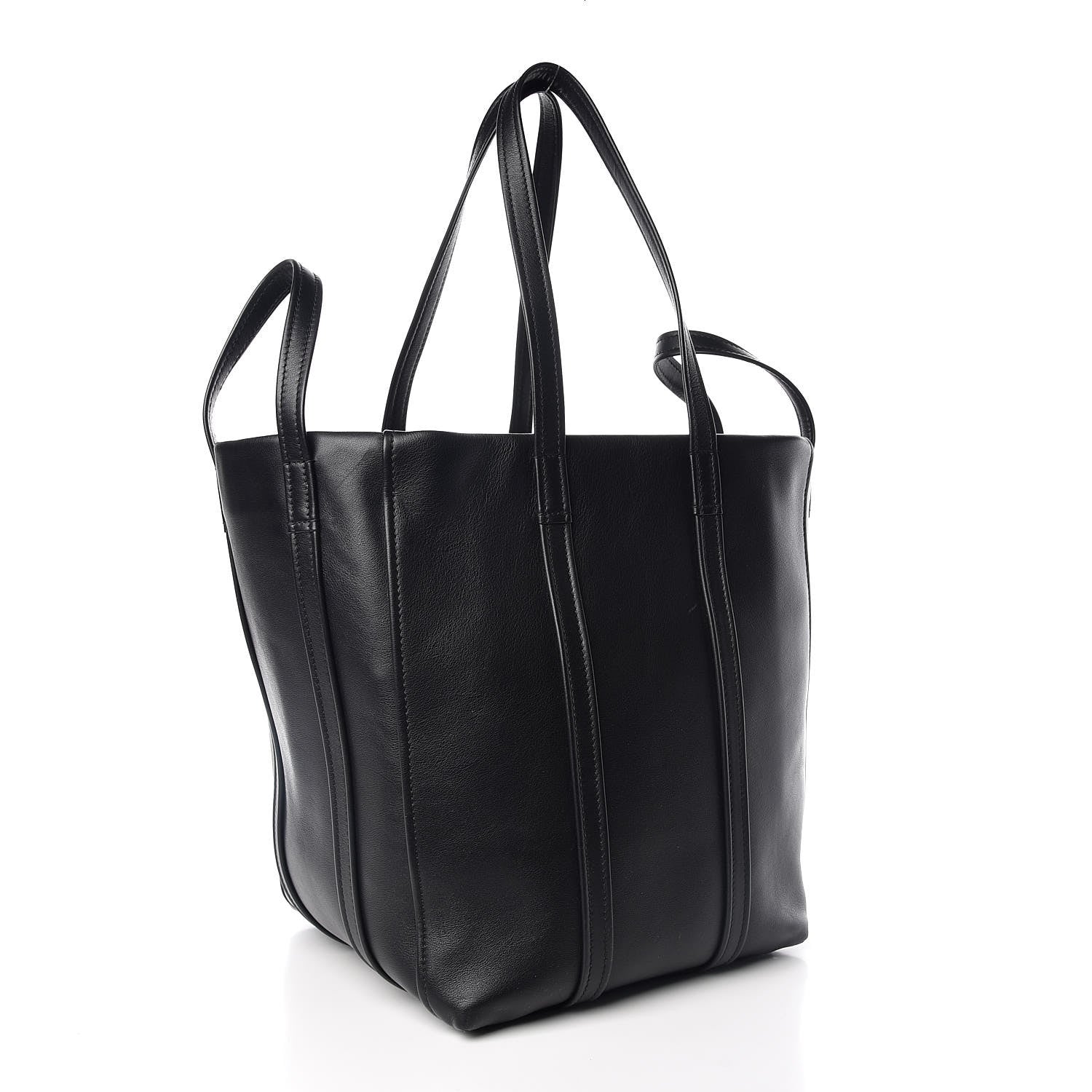 Balenciaga Calfskin Large Laundry Cabas Tote Black 3 of 12