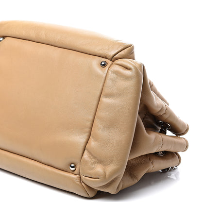 Chanel Lambskin Lax Accordion Hobo Beige 8 of 9