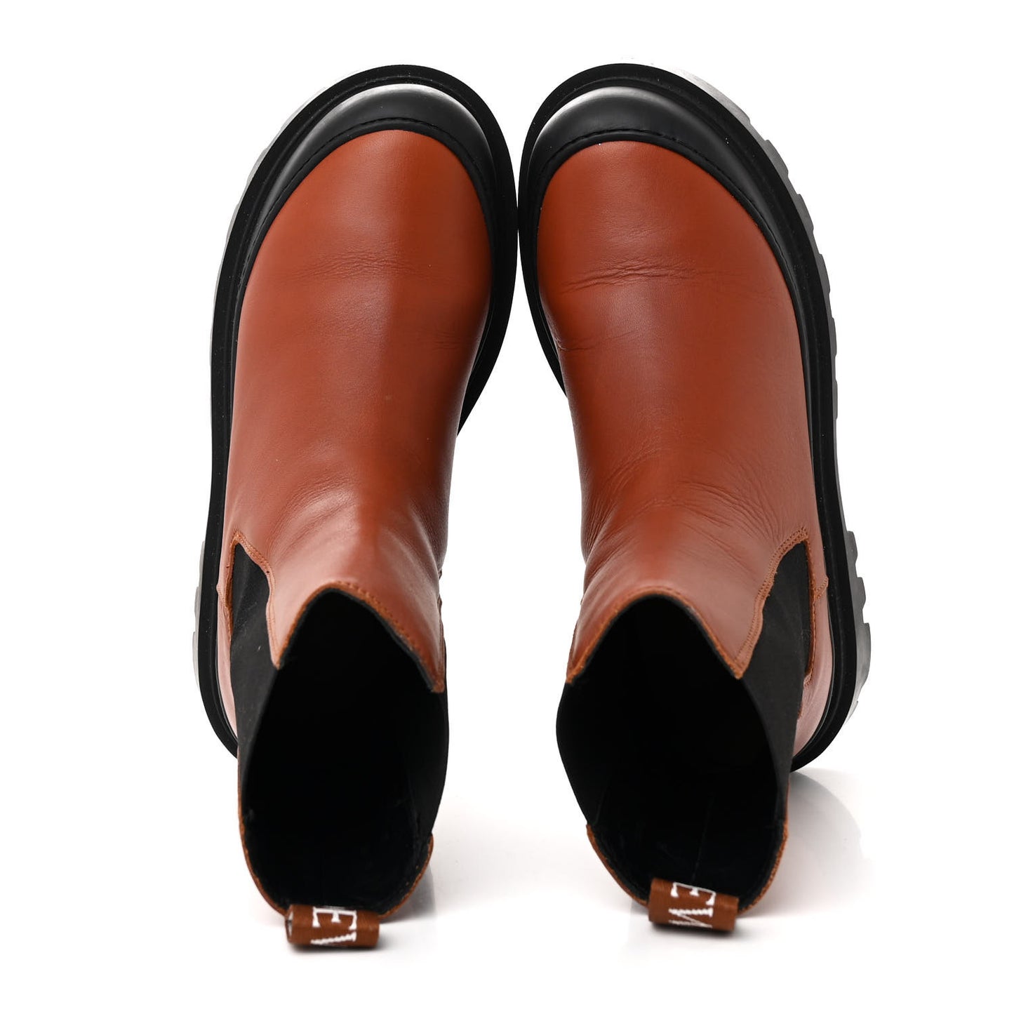 Calfskin Logo Chelsea Boots 38 Tan