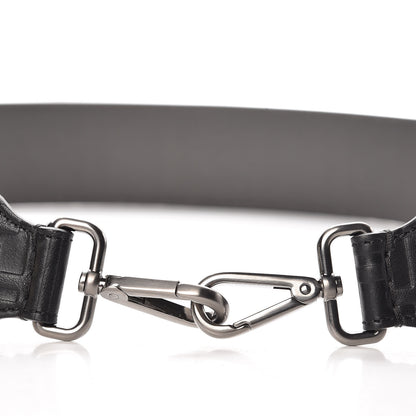 Fendi Calfskin FF 1974 Embossed Strap You Black 4 of 4