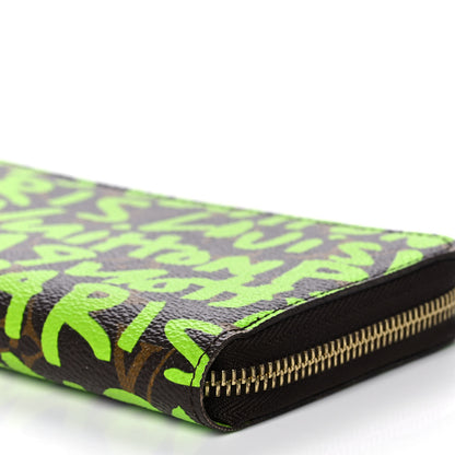 Louis Vuitton Monogram Graffiti Zippy Wallet Green 9 of 10