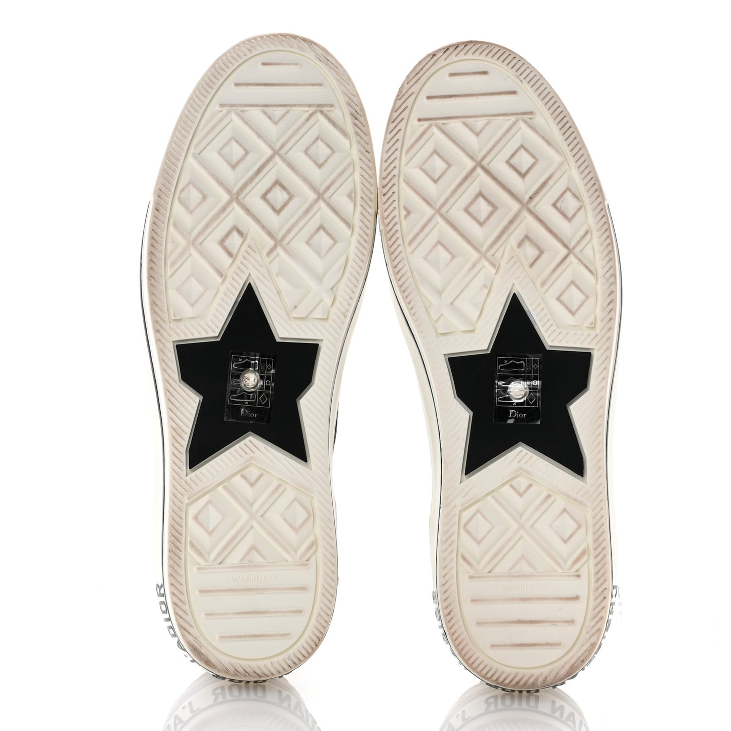 Technical Knit Calfskin Cannage Womens Walk'N'Dior High Top Sneakers 41 Black