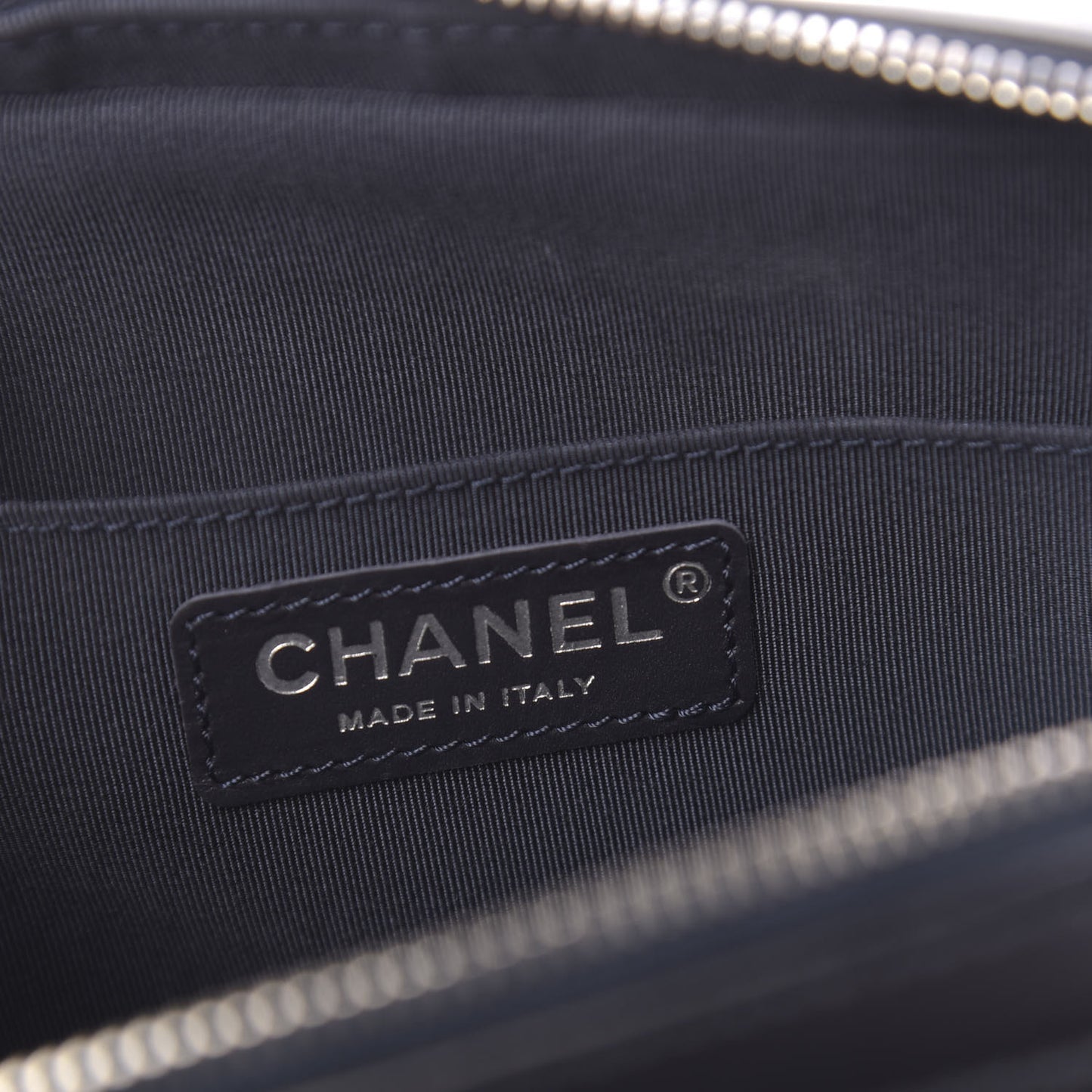 Calfskin Chevron Quilted Double Camera Bag With Flap Black