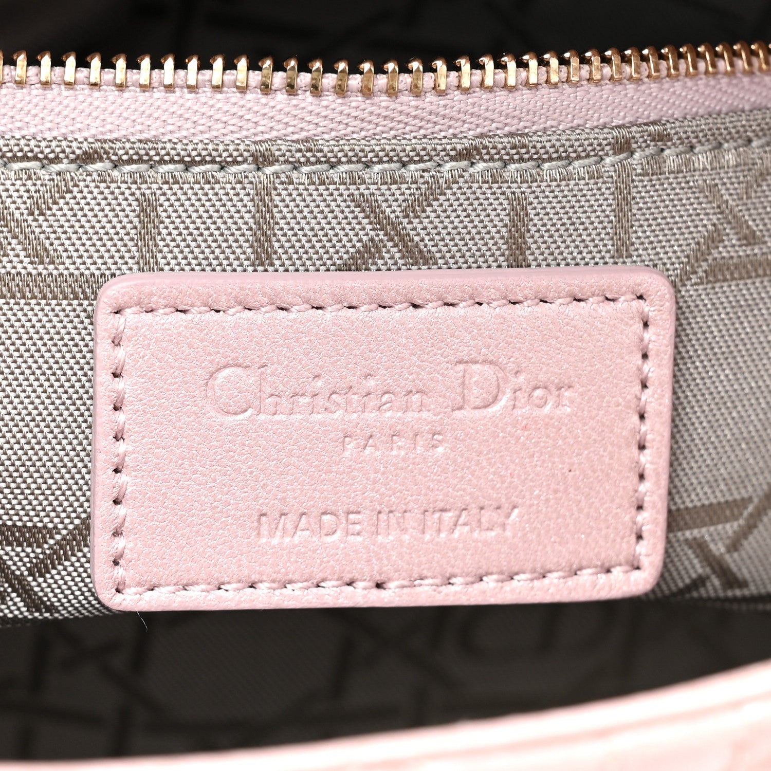Christian Dior Metallic Lambskin Cannage Mini Lady Dior Lotus 6 of 12