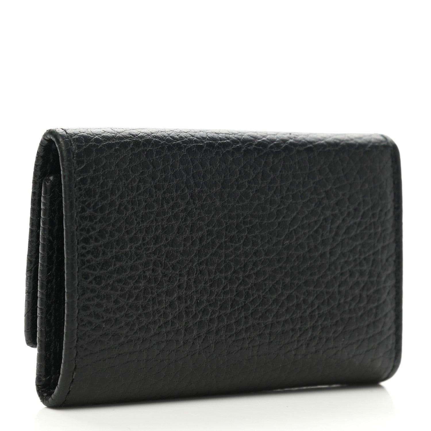 Gucci Pebbled Calfskin GG Marmont 6 Key Holder Black 3 of 9