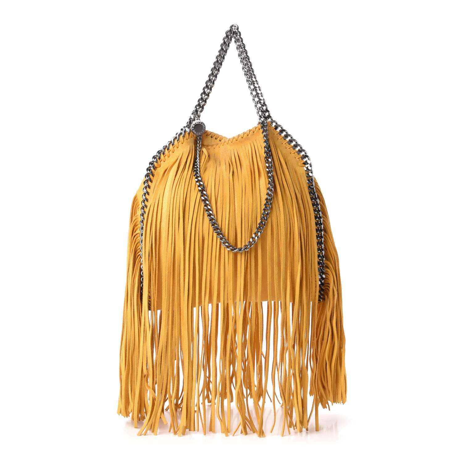 Stella McCartney Shaggy Deer Fringe Mini Falabella Tote Yellow 1 of 9