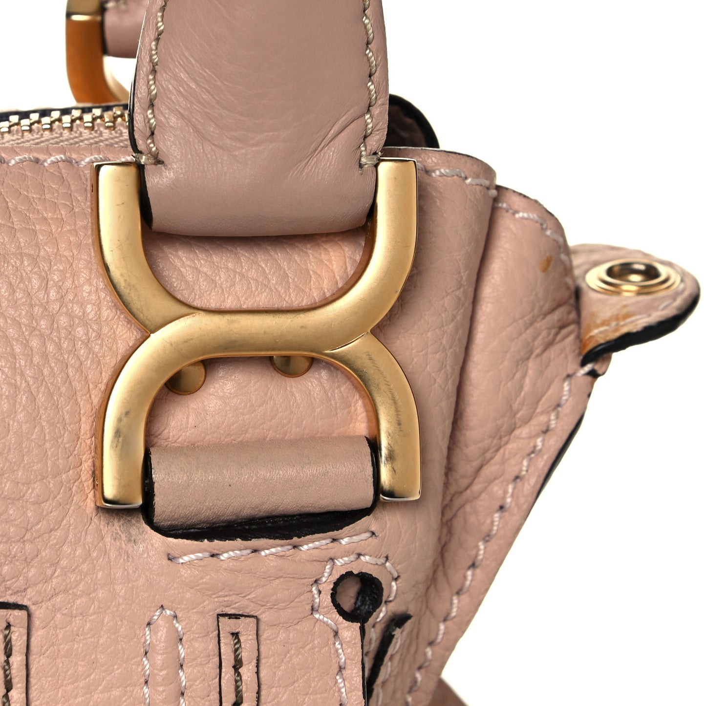 Calfskin Medium Marcie Satchel Pale Pink