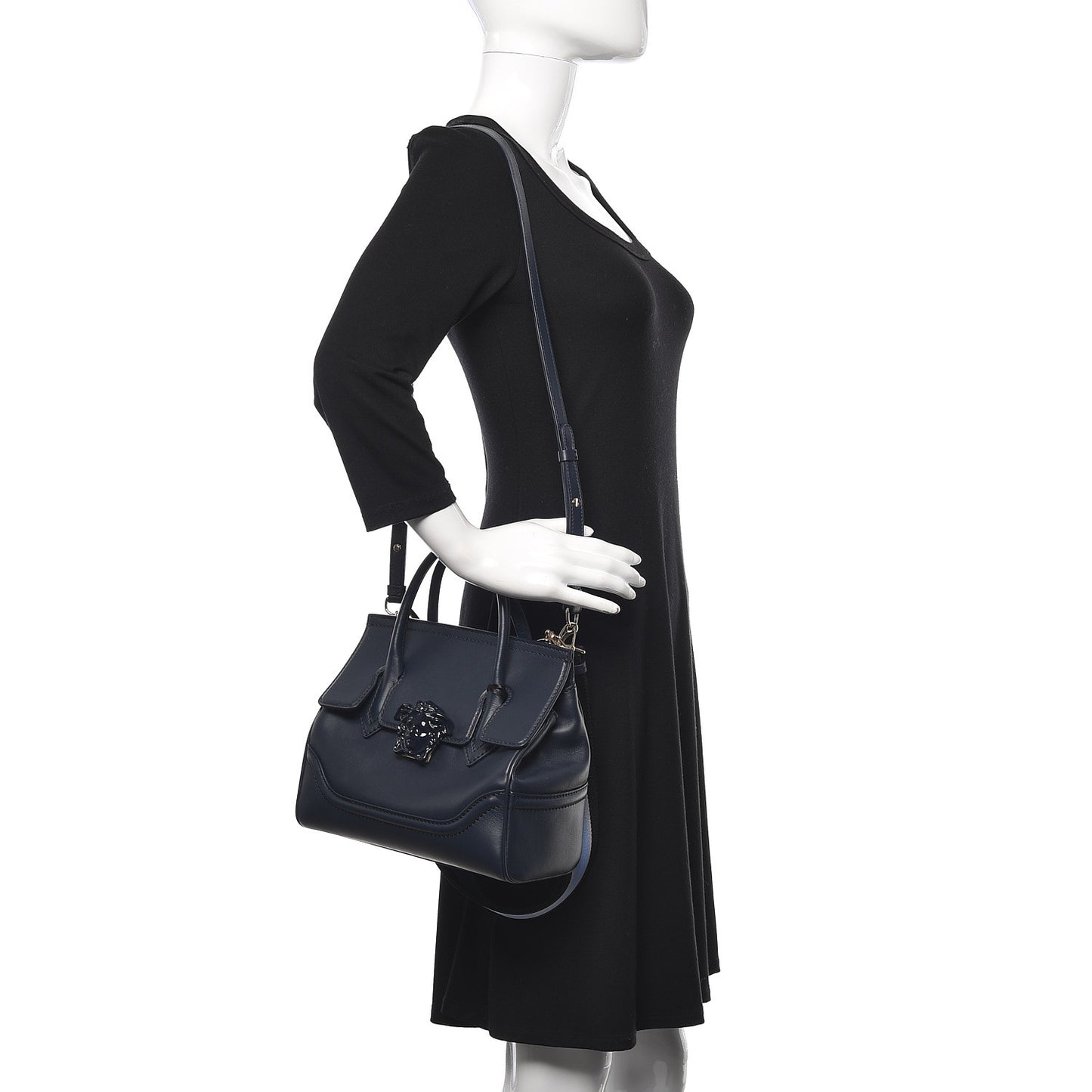 Vitello Medium Palazzo Empire Bag Deep Blue
