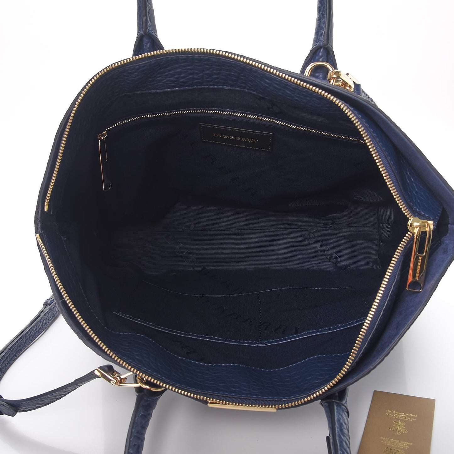 Heritage Grain Check Embossed Medium Dewsbury Tote Blue Carbon