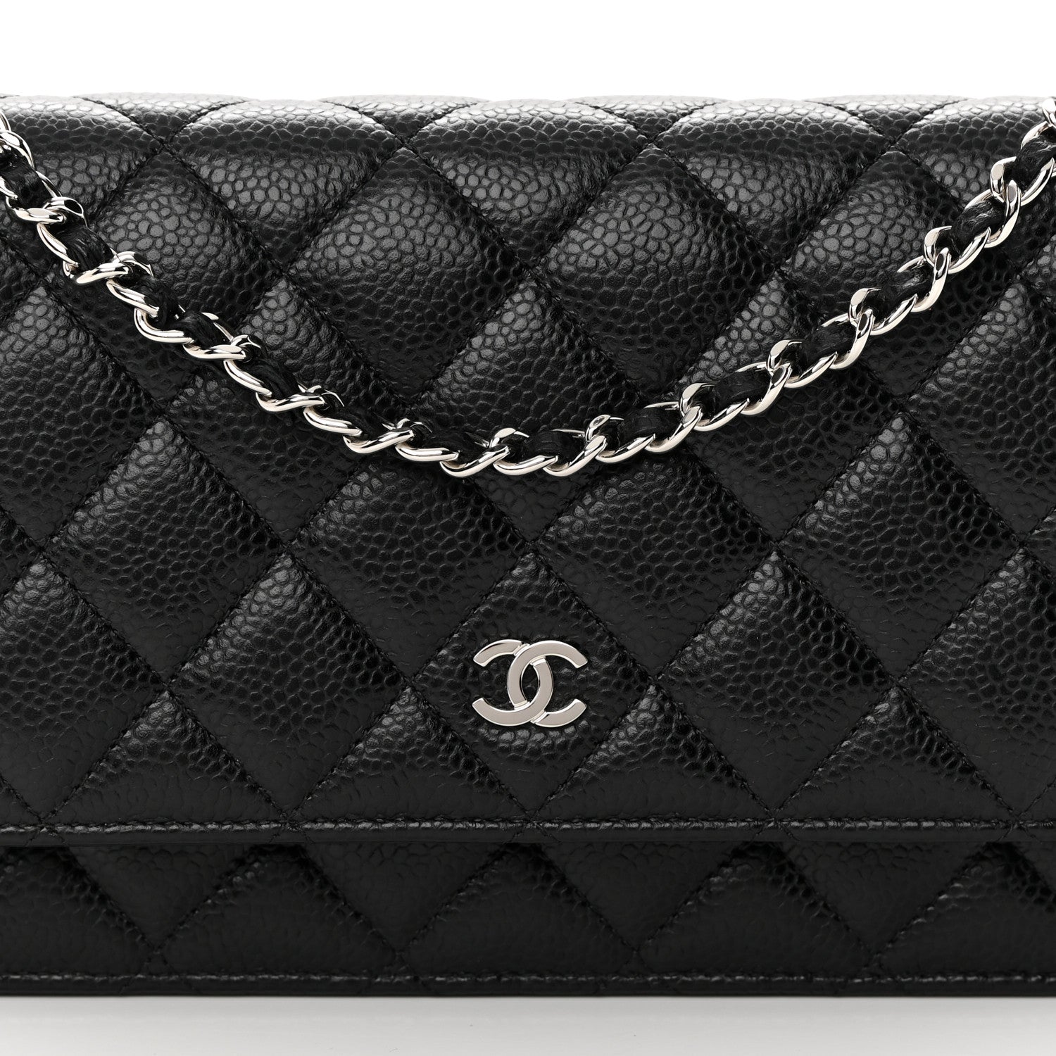 Chanel Caviar Quilted Wallet on Chain WOC Black 9 of 14