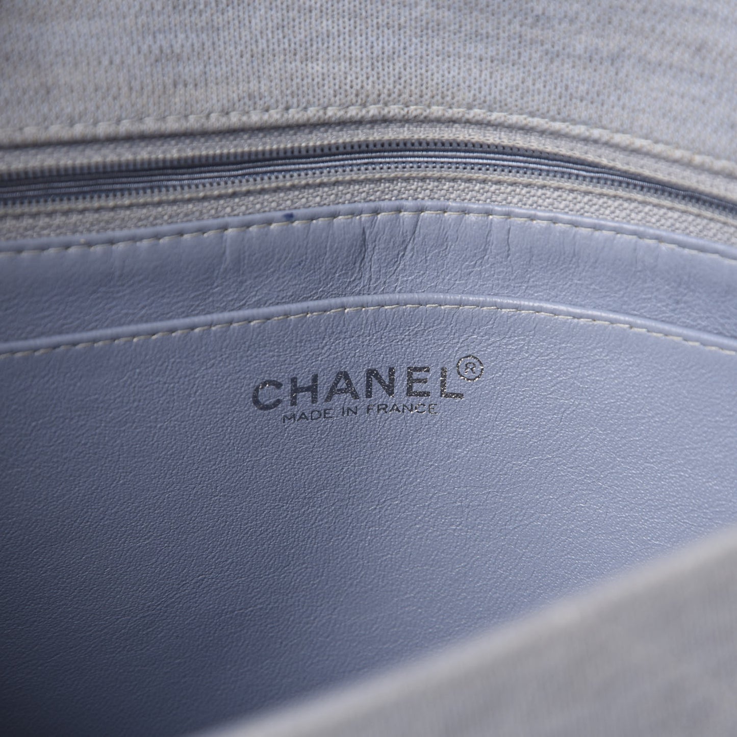 Jersey Quilted Medium Single Flap Blue