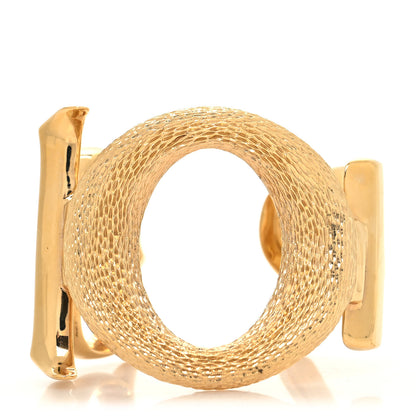 Christian Dior Metal Logo Cuff Bracelet Gold 1 of 4