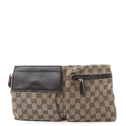 Gucci Monogram Web Belt Bag Dark Brown 1 of 9