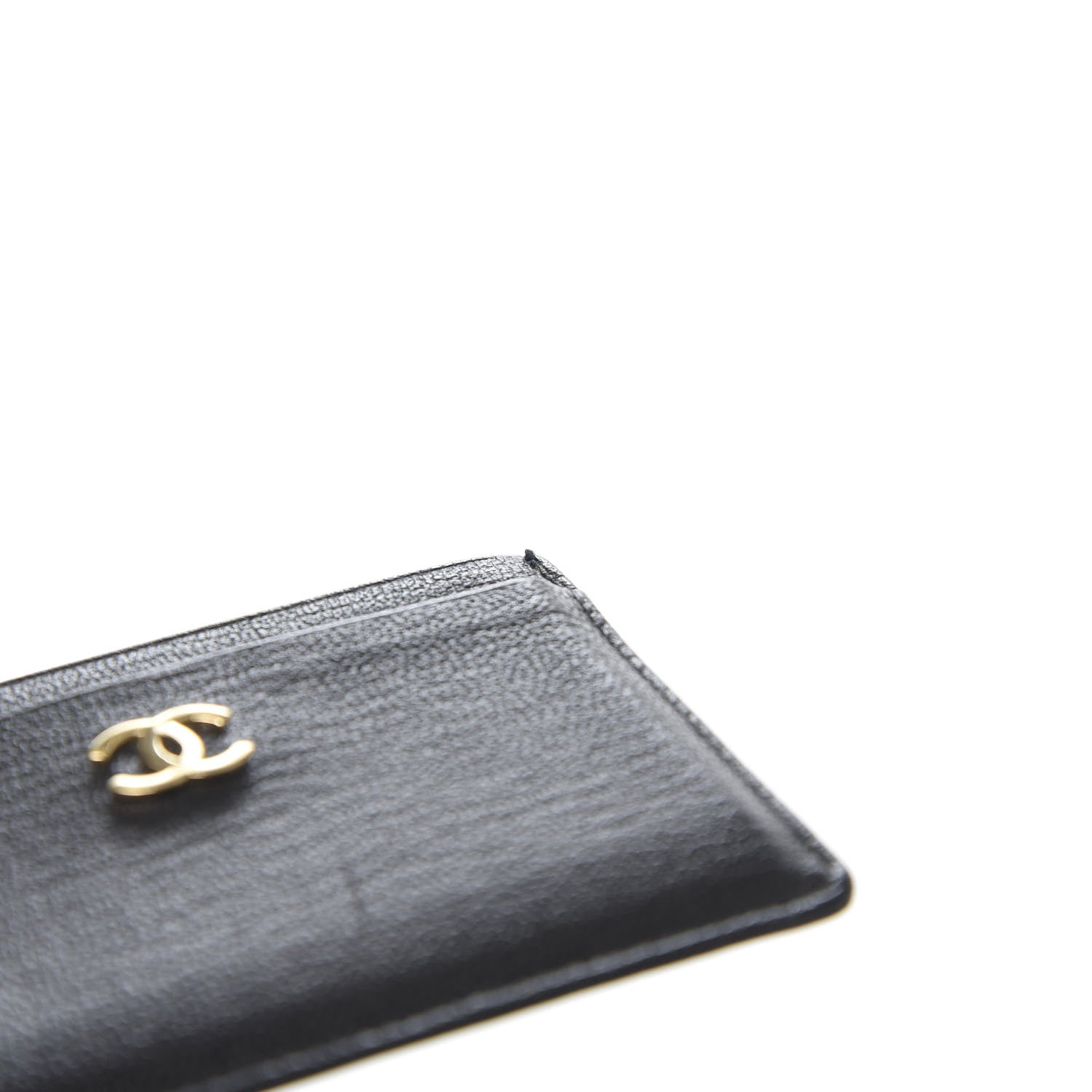 Chanel Goatskin CC Card Holder Black 9 of 10