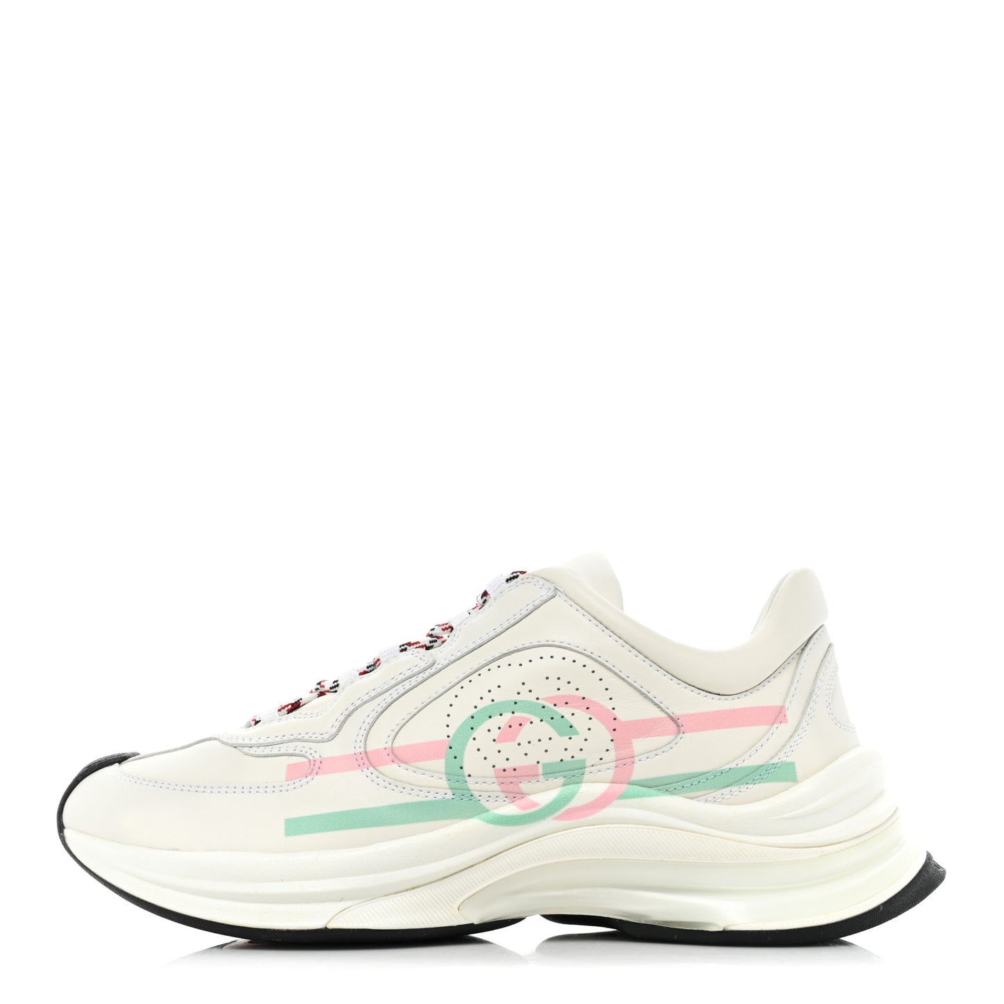 Ultralight Plutone Calfskin Womens Gucci Run Sneakers 37.5 Great White