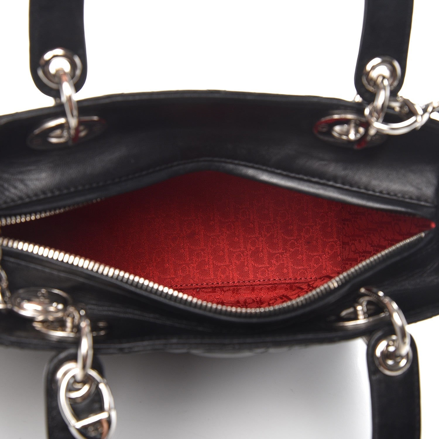 Christian Dior Lambskin Cannage Medium Lady Dior Black 5 of 7