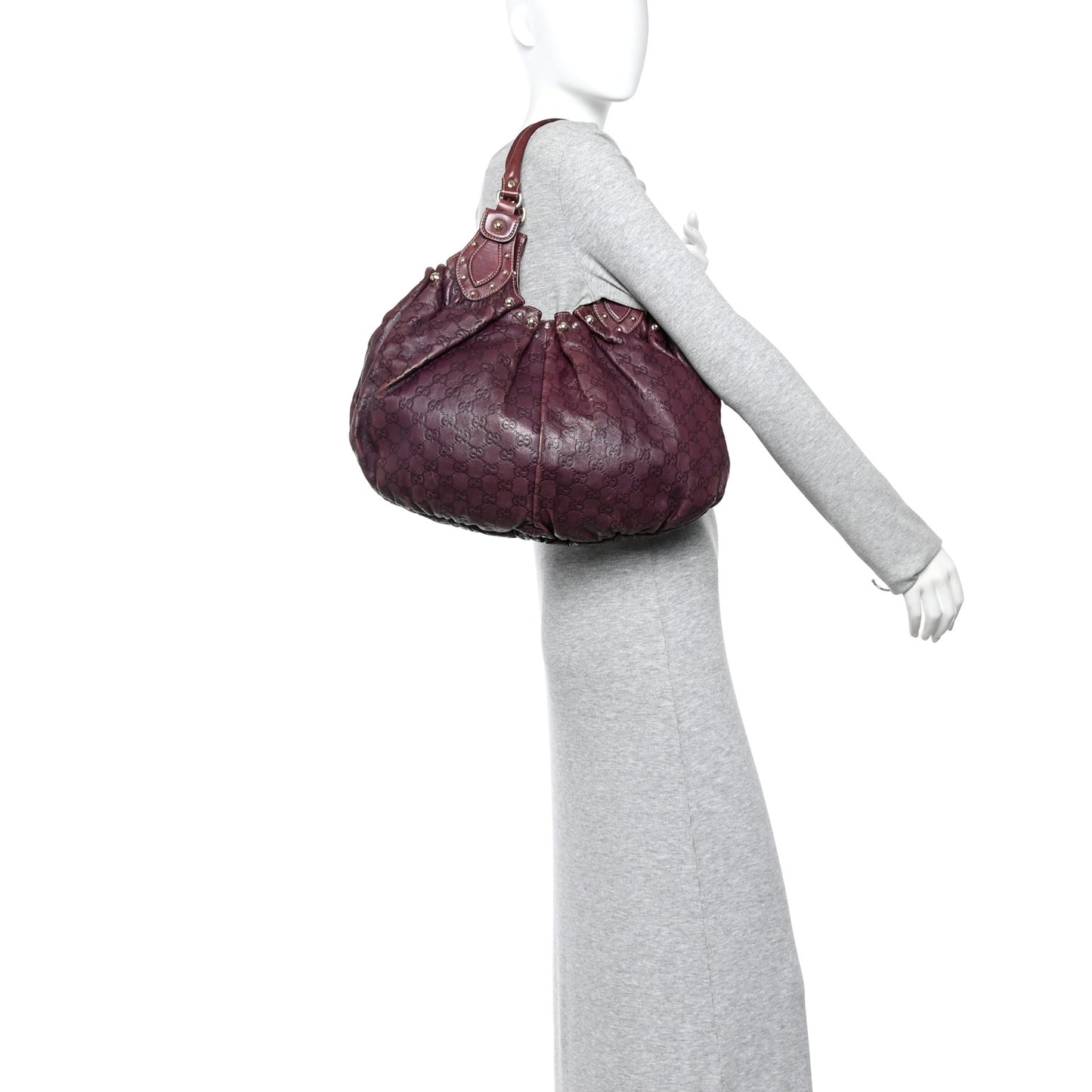 Guccissima Studded Medium Pelham Shoulder Bag Purple