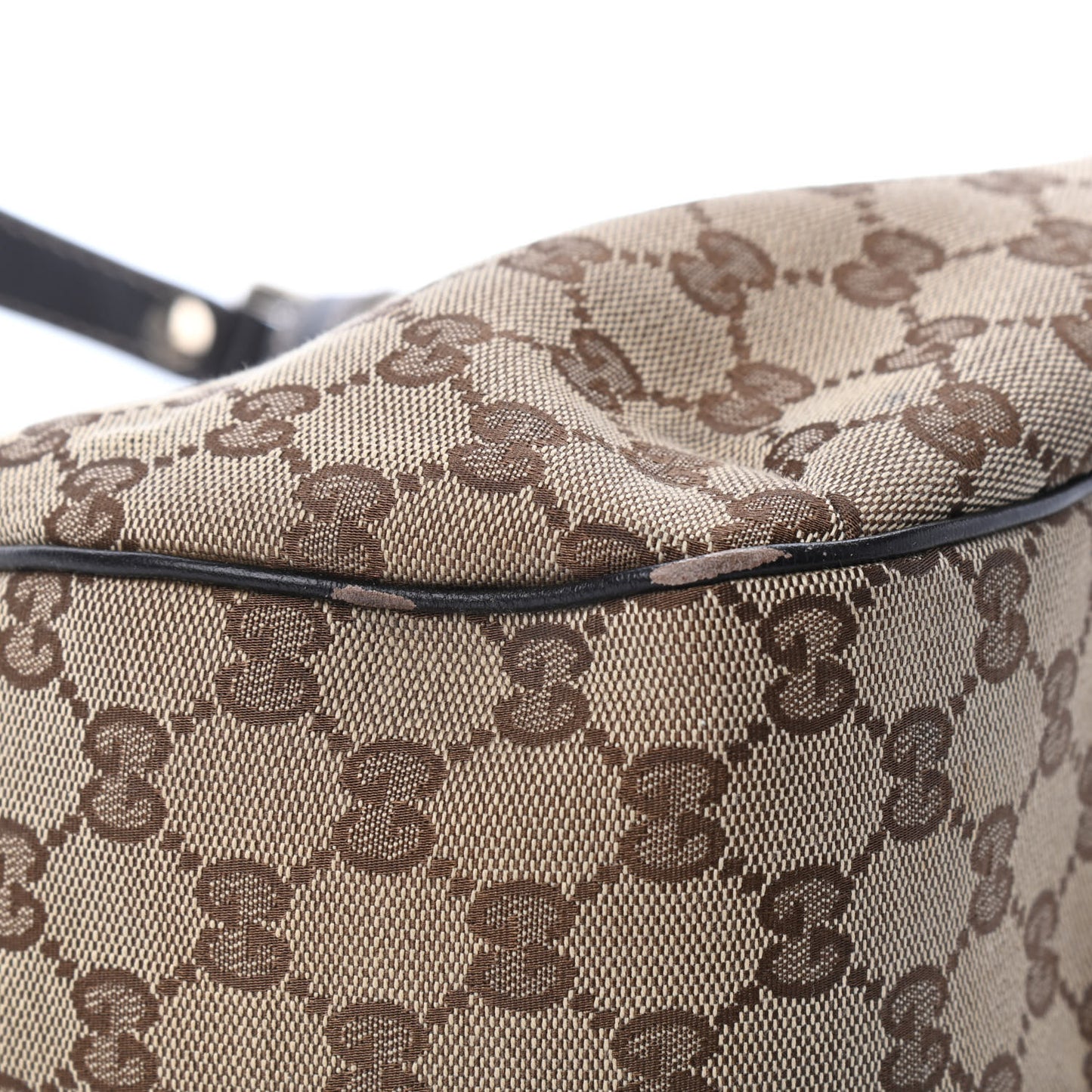 Monogram Medium New Ladies Web Hobo Dark Brown