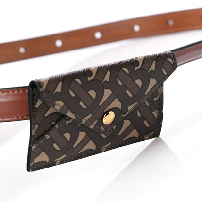 Burberry E-Canvas Monogram TB Envelope Belt Bag Bridle Brown 5 of 12