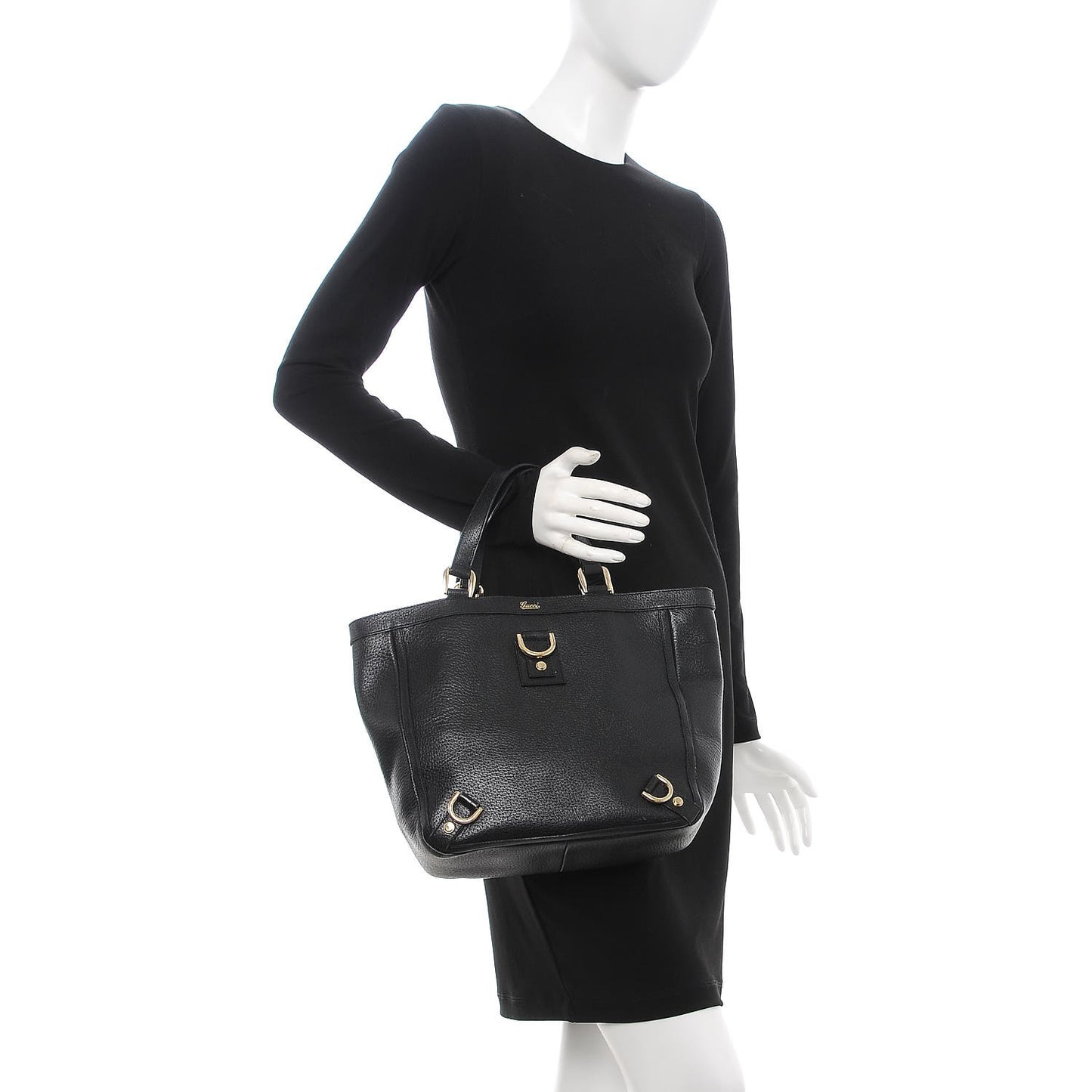 Calfskin Abbey Tote Black