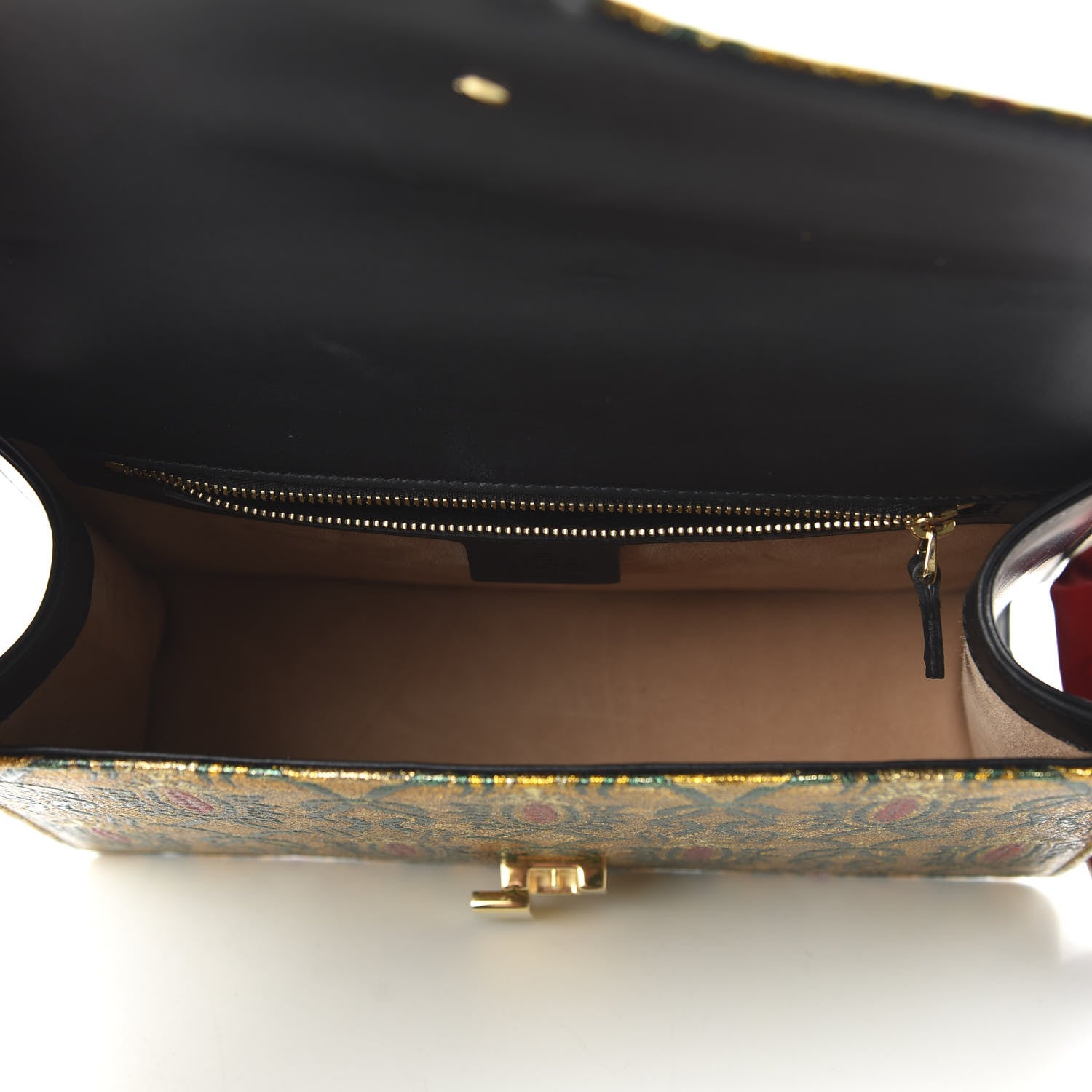 Gucci Iridescent Brocade Small Sylvie Shoulder Bag Gold 5 of 10