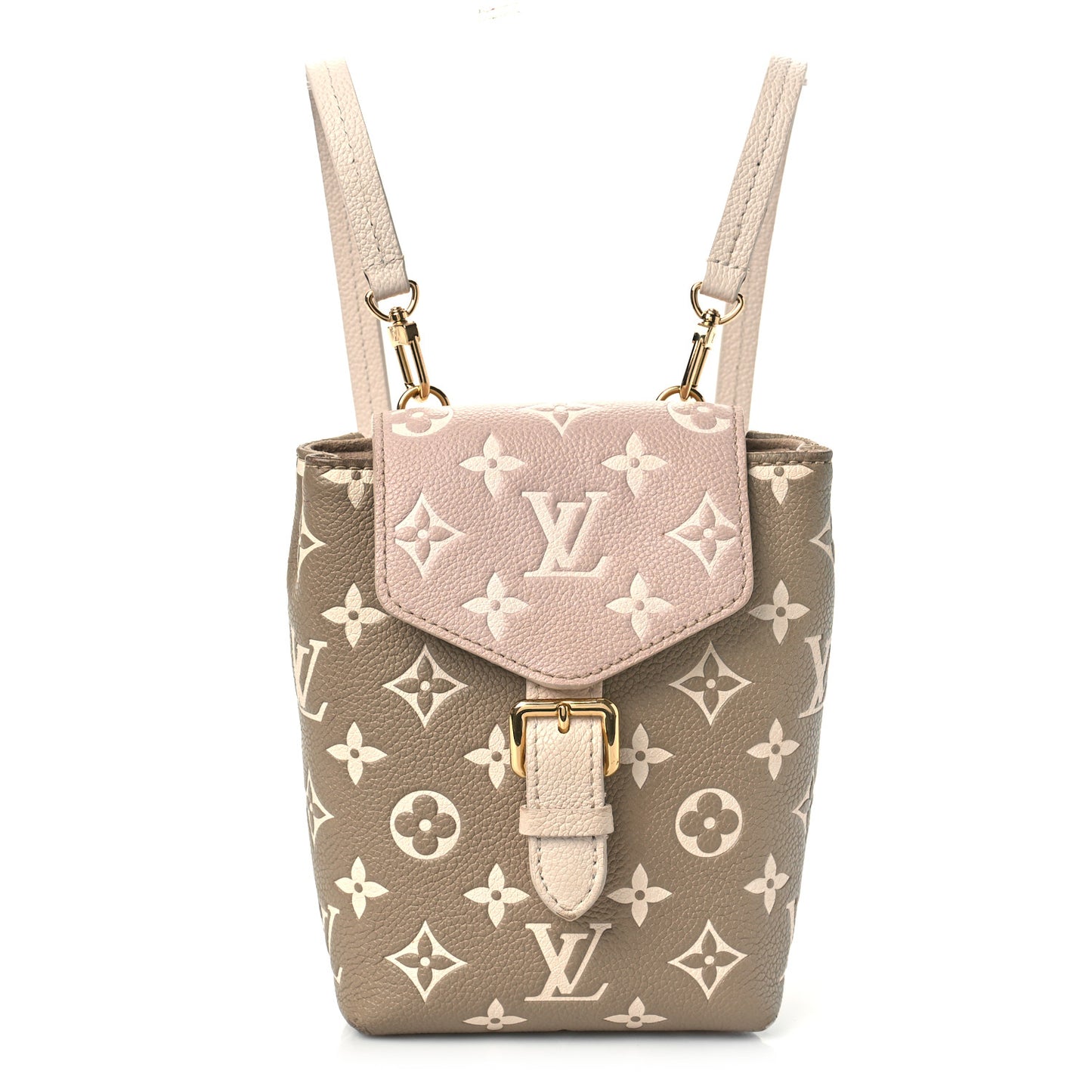 Empreinte Monogram Spring In The City Tiny Backpack Kaki Beige Cream