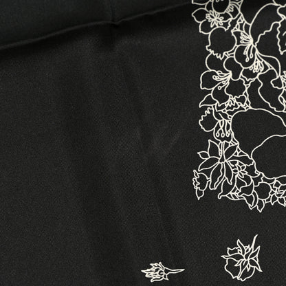 Hermes Silk Robe Legere Scarf 90 Black White 4 of 7