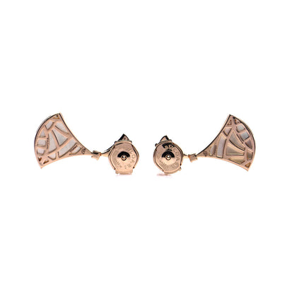 Bulgari 18K Rose Gold Diamond Mother of Pearl Divas' Dream Earrings 4 of 4