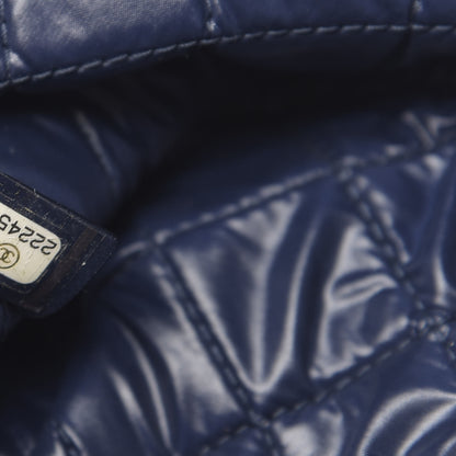 Chanel Lambskin Quilted Medium Boy Cosmetic Case Navy 7 of 9