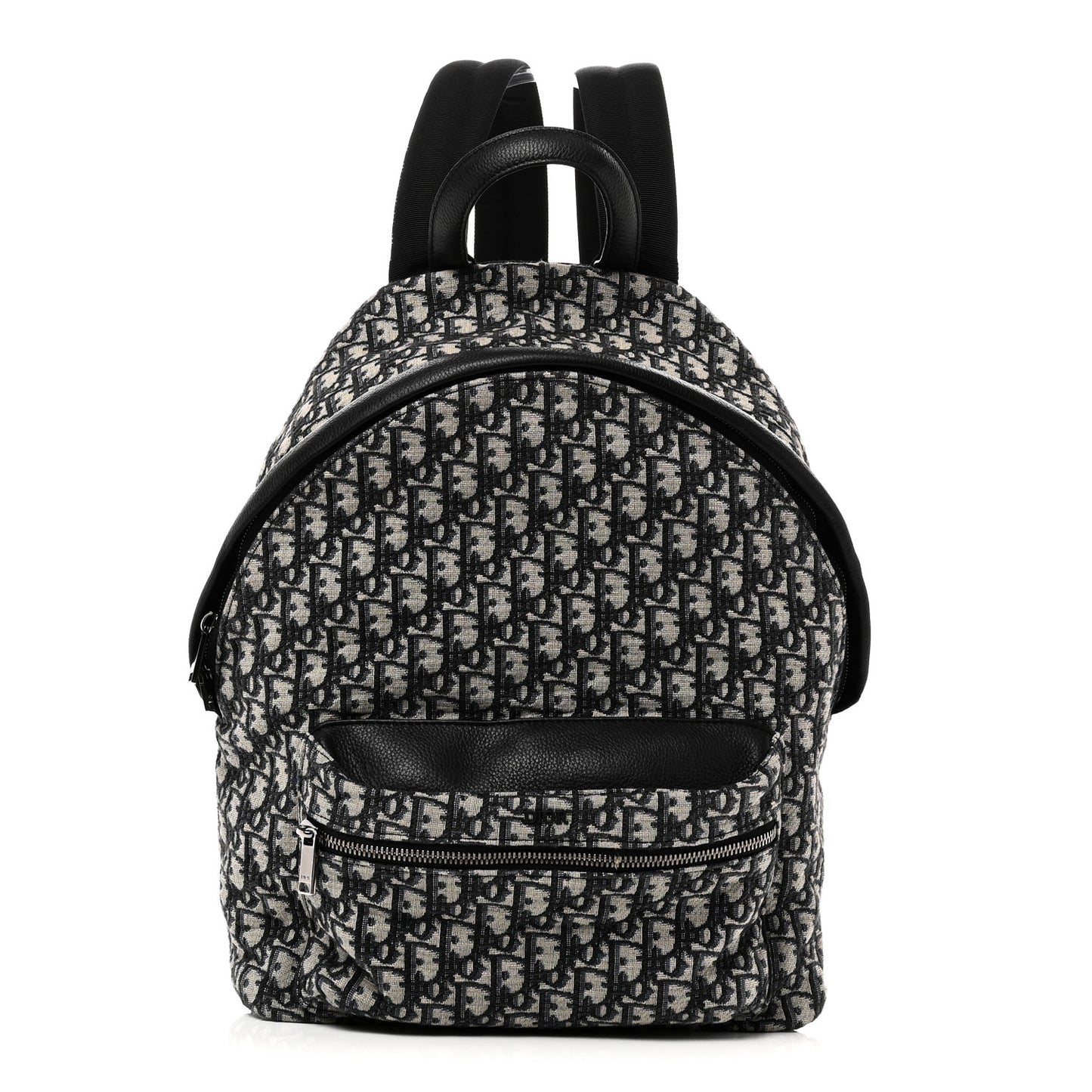 Oblique Calfskin Rider Backpack Beige Black