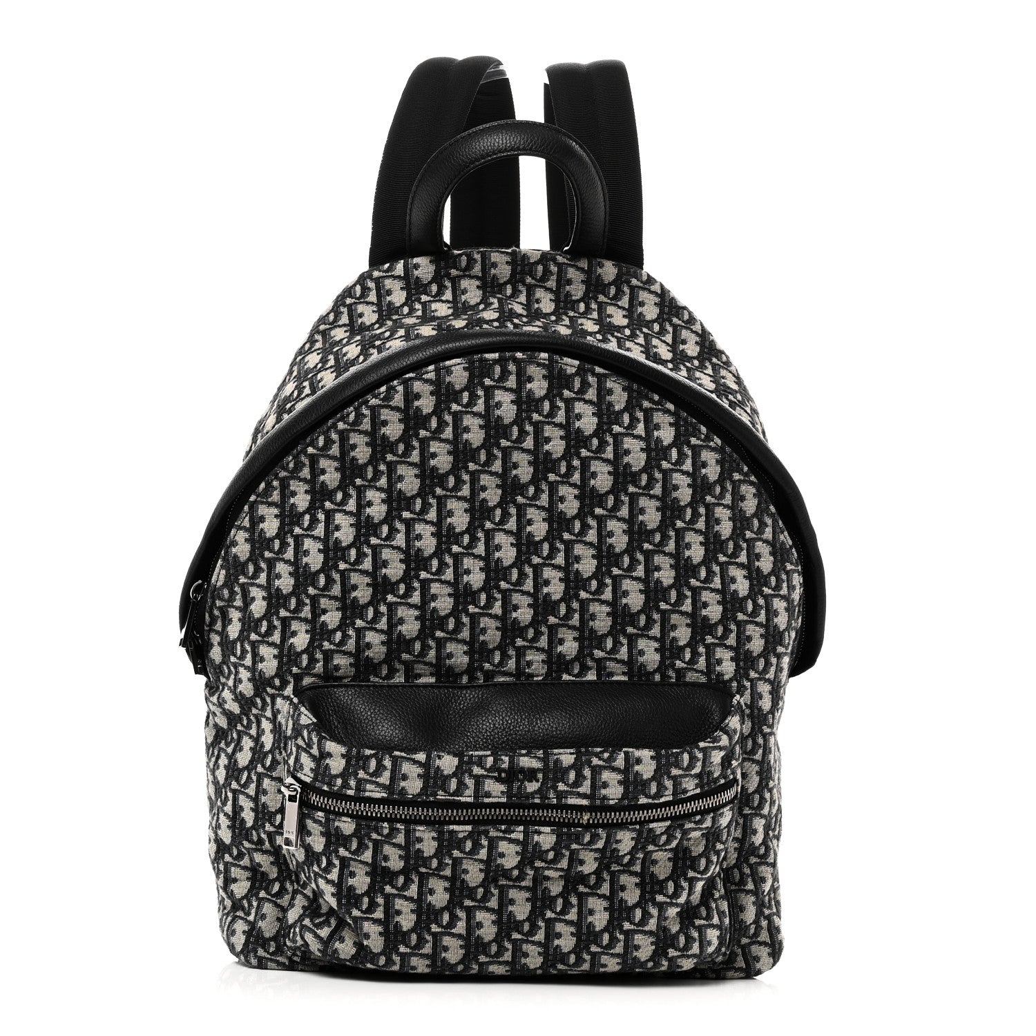 Christian Dior Oblique Calfskin Rider Backpack Beige Black 1 of 9