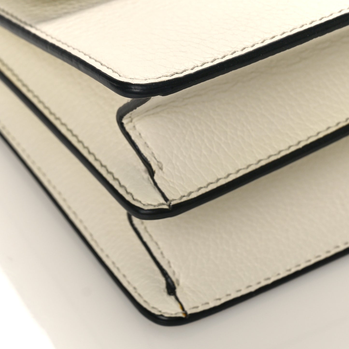 Grained Calfskin Rosalia Shoulder Bag White