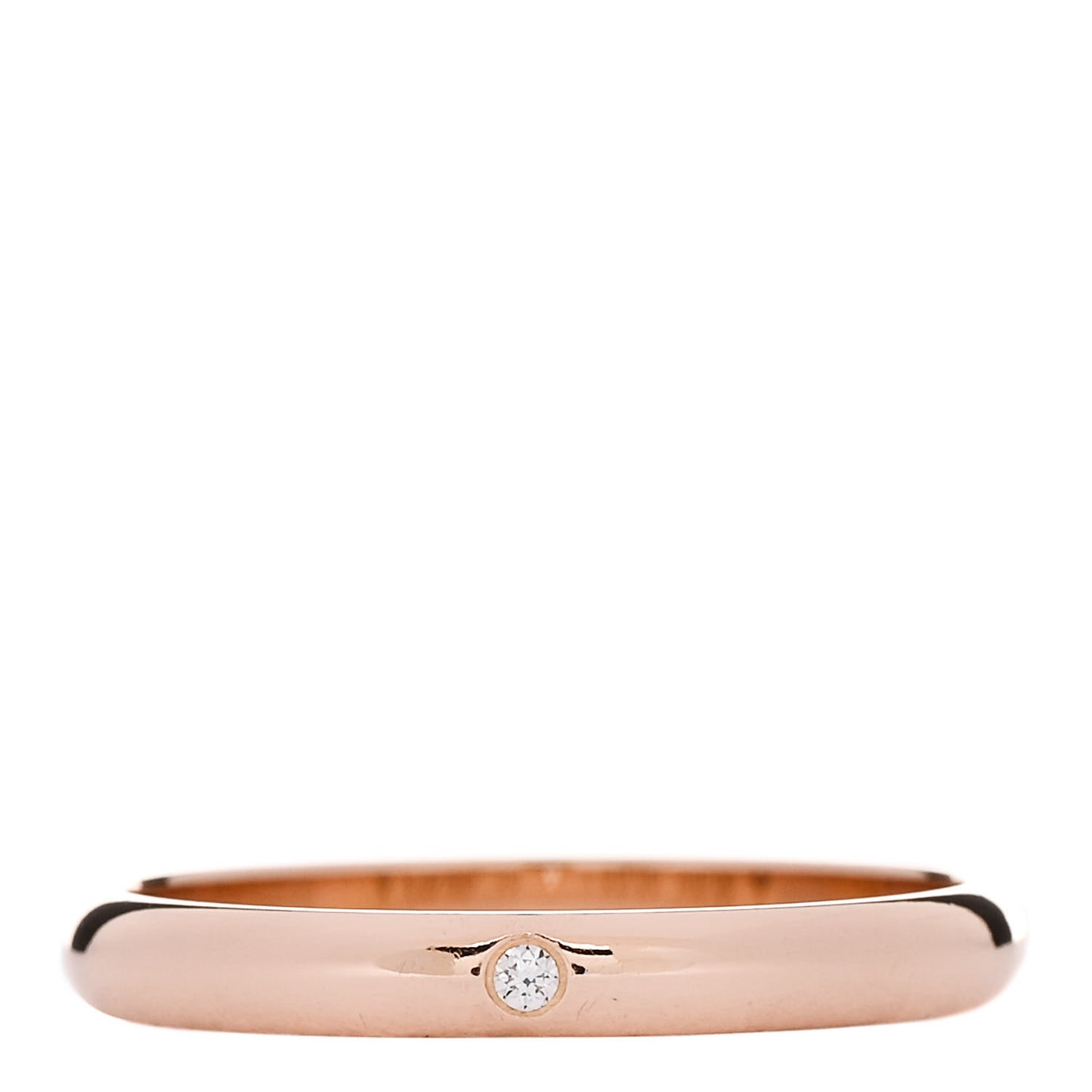 18K Pink Gold Diamond 2.6mm 1895 Wedding Band Ring 56 7.75 47/4