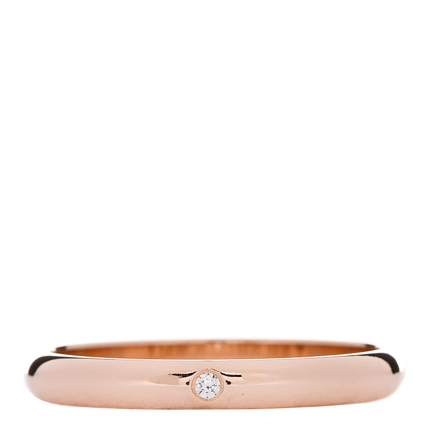 Cartier 18K Pink Gold Diamond 2.6mm 1895 Wedding Band Ring 56 7.75 47/4 1 of 4