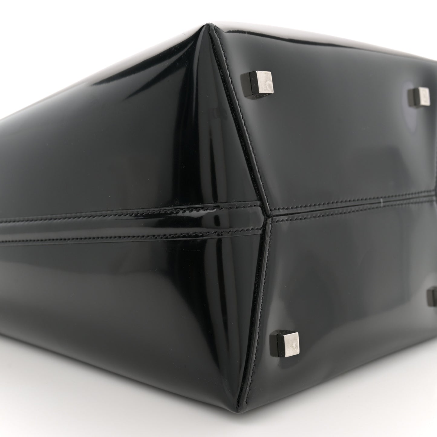 Patent Calfskin Le 37 Bucket Bag Black