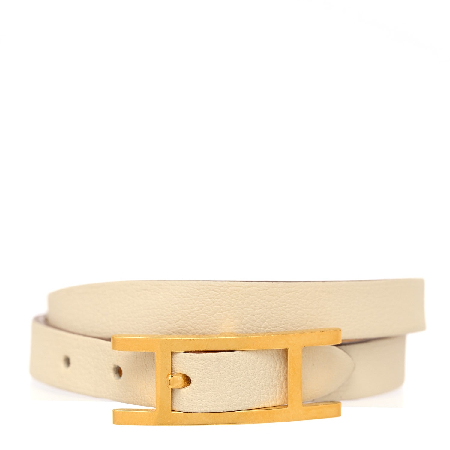 Hermes Swift Behapi Double Tour Reversible Bracelet XS Nata Jaune Ambre 1 of 8