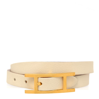 Hermes Swift Behapi Double Tour Reversible Bracelet XS Nata Jaune Ambre 1 of 8