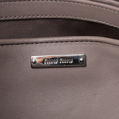Miu Miu Nappa Matelasse Top Handle Bag Pomice 6 of 11